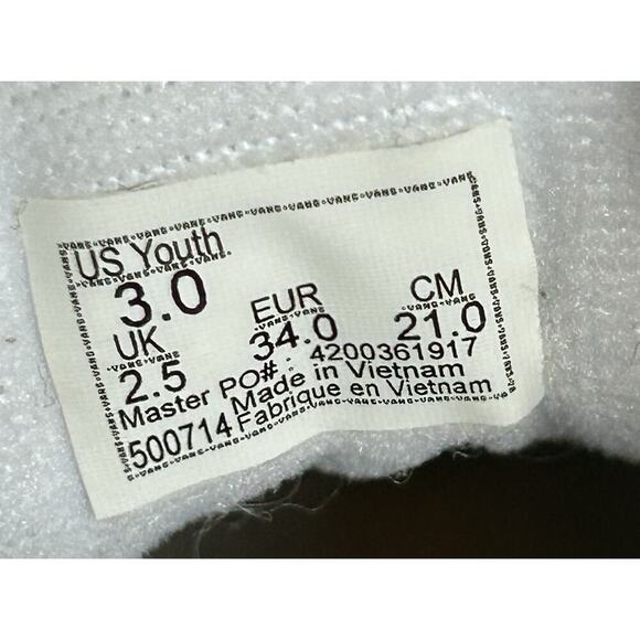 Vans Off The Wall Boys Seldan 500714 White Casual Shoes Sneakers Size 3 Leather - Picture 5 of 5